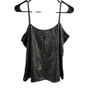 SML Sport Shimmering Black Metallic Camisole Top Sz XL